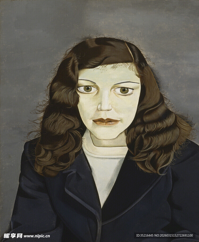 复古风格女性肖像画