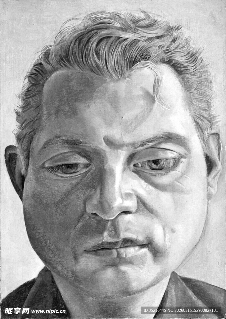 男子素描头像