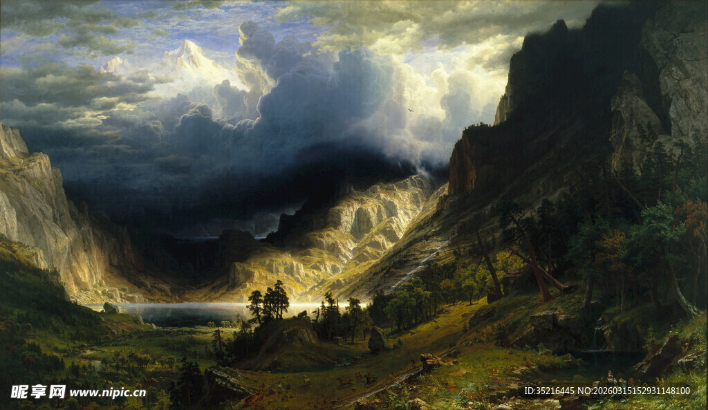 壮丽山谷中的风云变幻