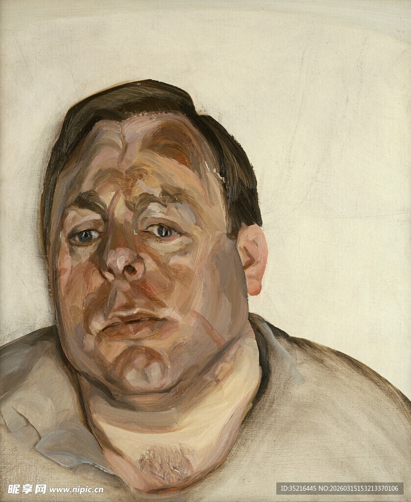 男子肖像油画作品