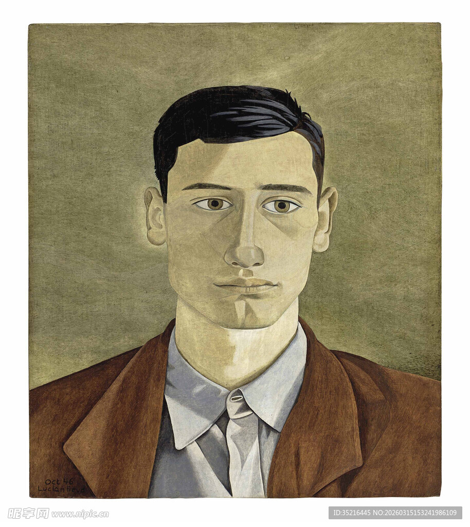 复古风男士肖像画