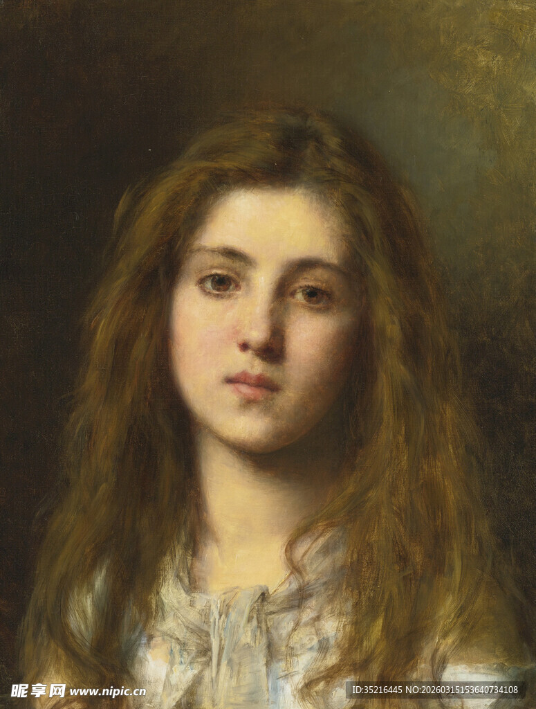 古典风格女子肖像画