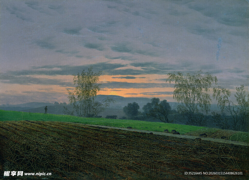 田野黄昏美景