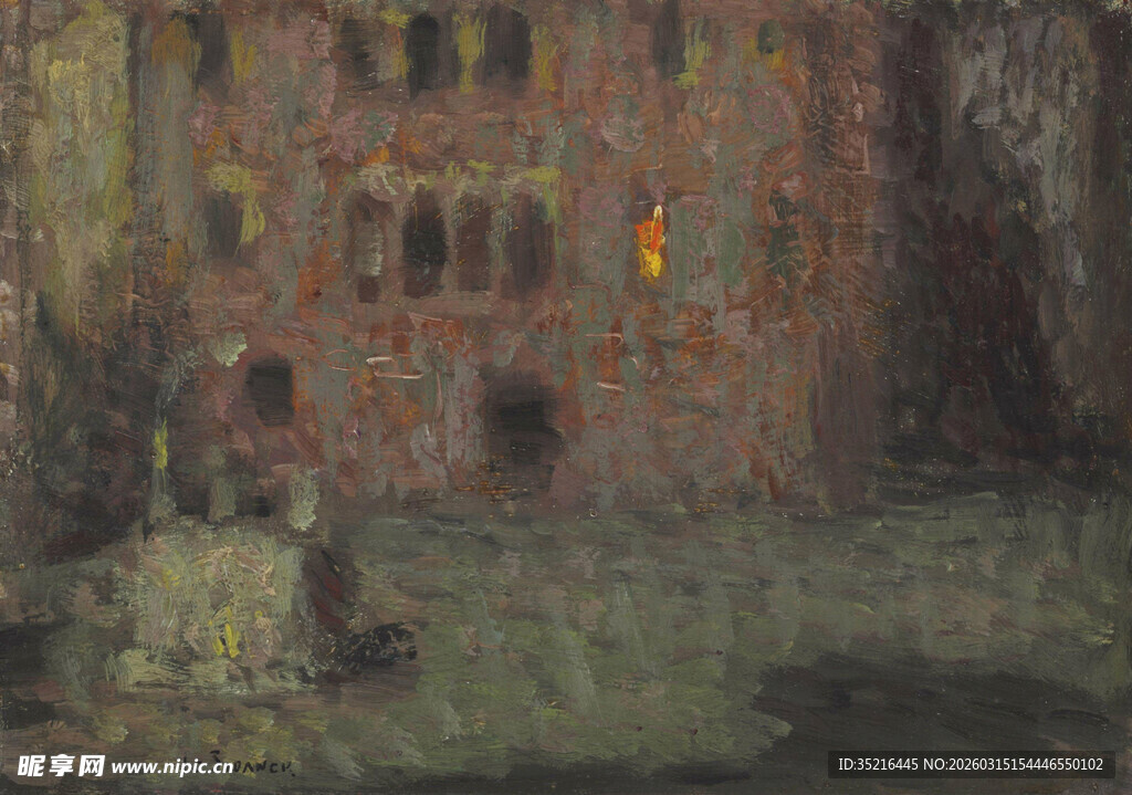 古老建筑旁的静谧场景