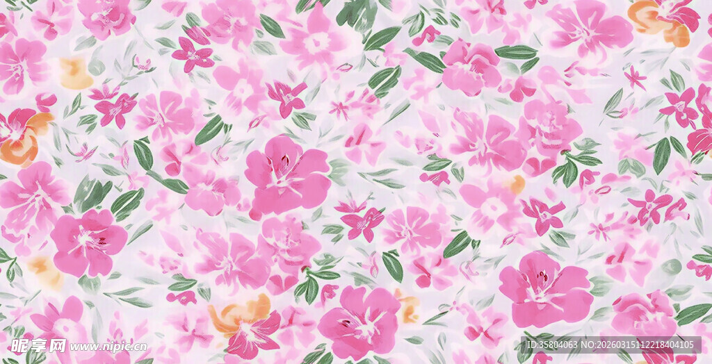 粉色花卉图案背景纹理