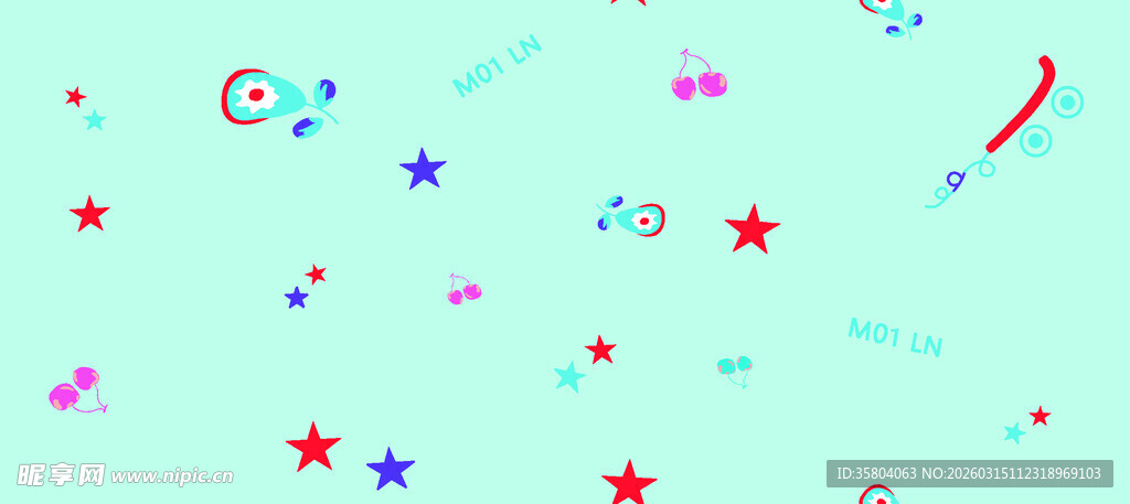 梦幻多彩星星背景图案