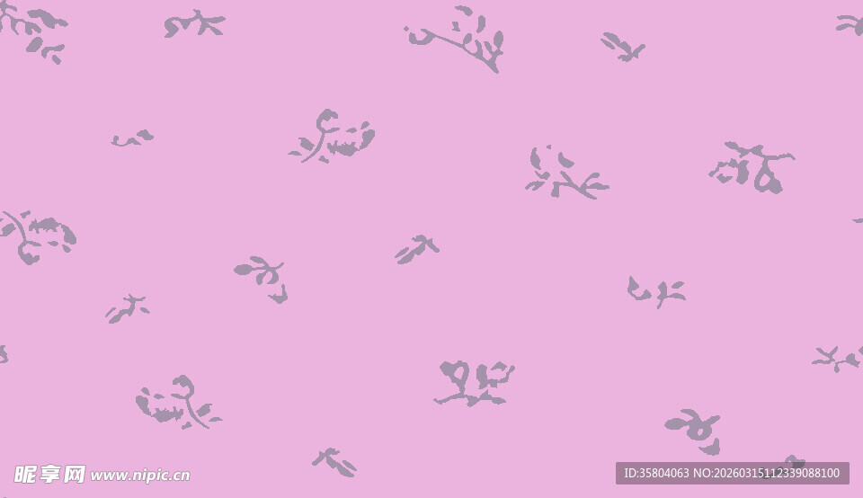 粉色背景的简约飞鸟图案