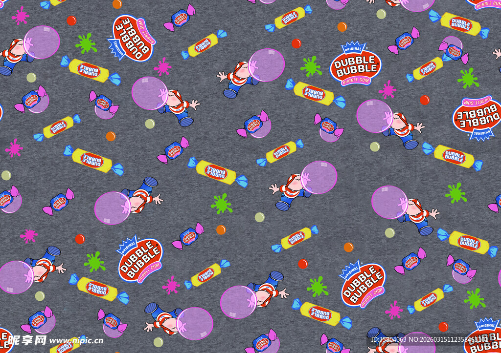 多彩糖果气球图案背景