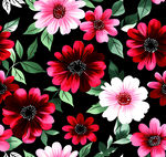 多彩花卉图案绚丽绽放