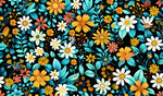 多彩花卉图案背景