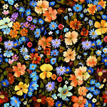 缤纷多彩花卉图案