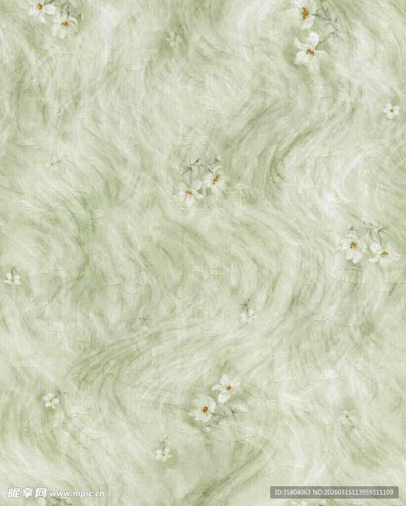 淡绿色毛绒质感织物纹理