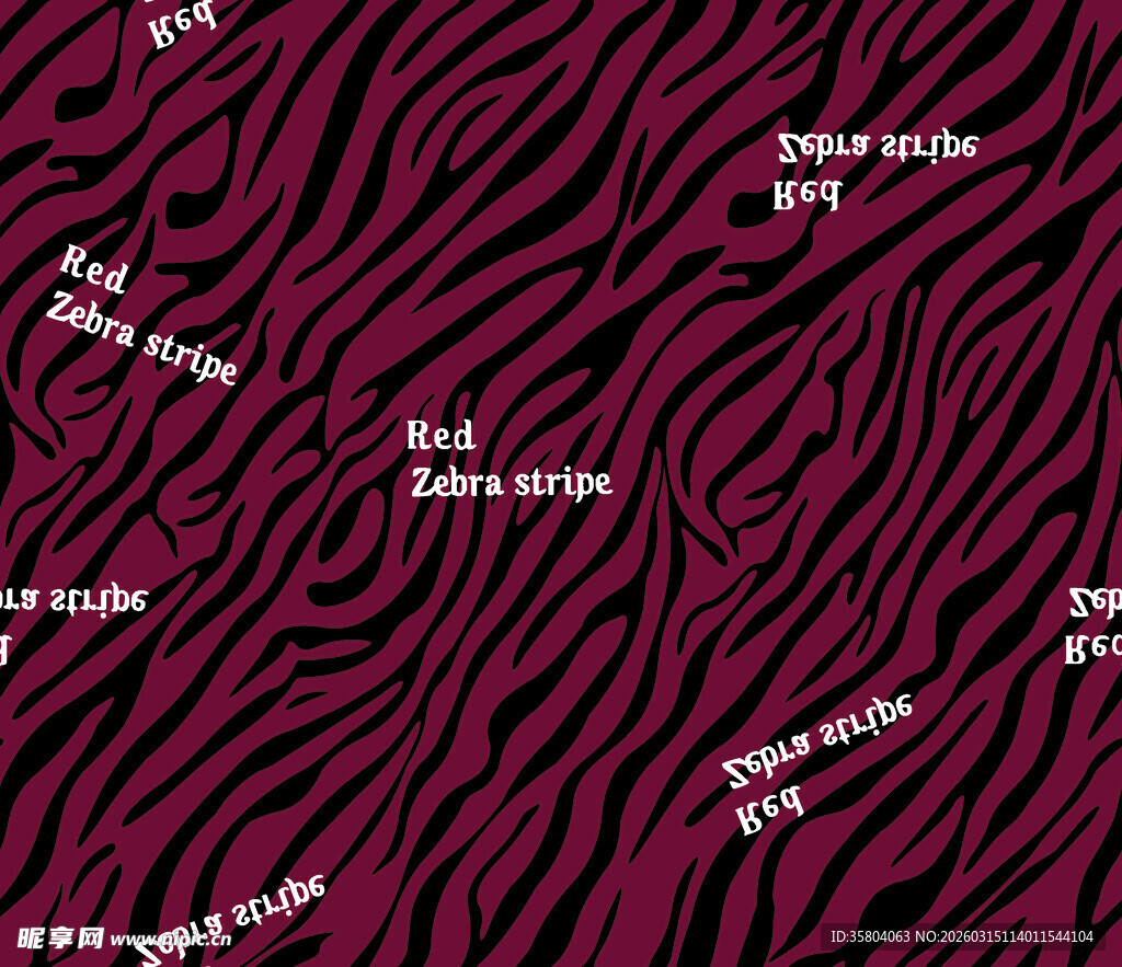 紫红色斑马纹时尚图案设计