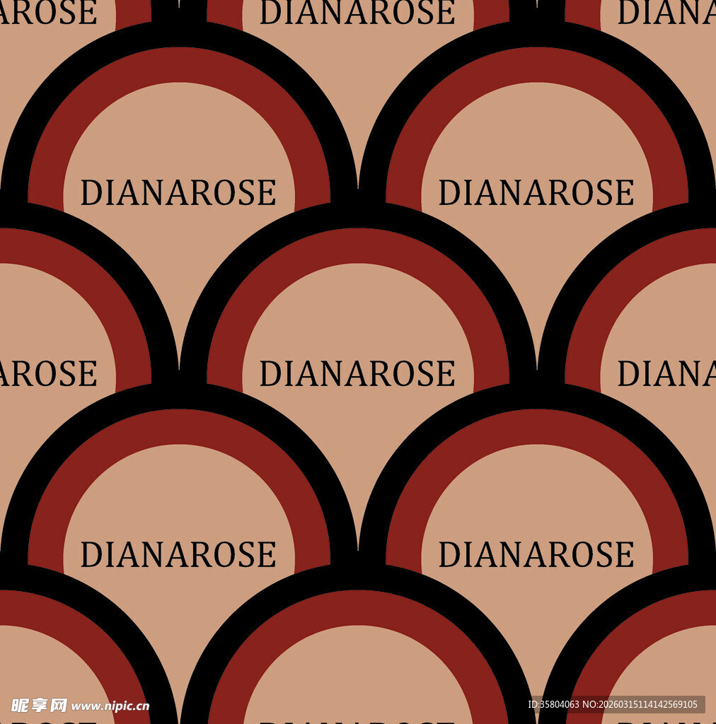 圆形图案的DIANAROSE