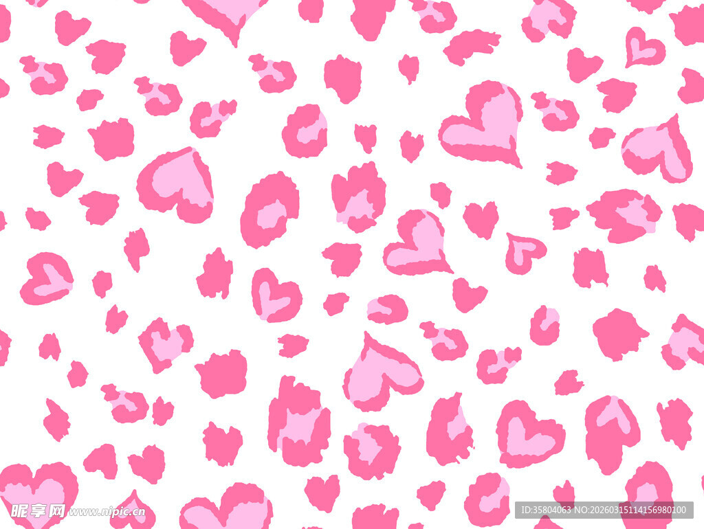 粉色爱心图案背景