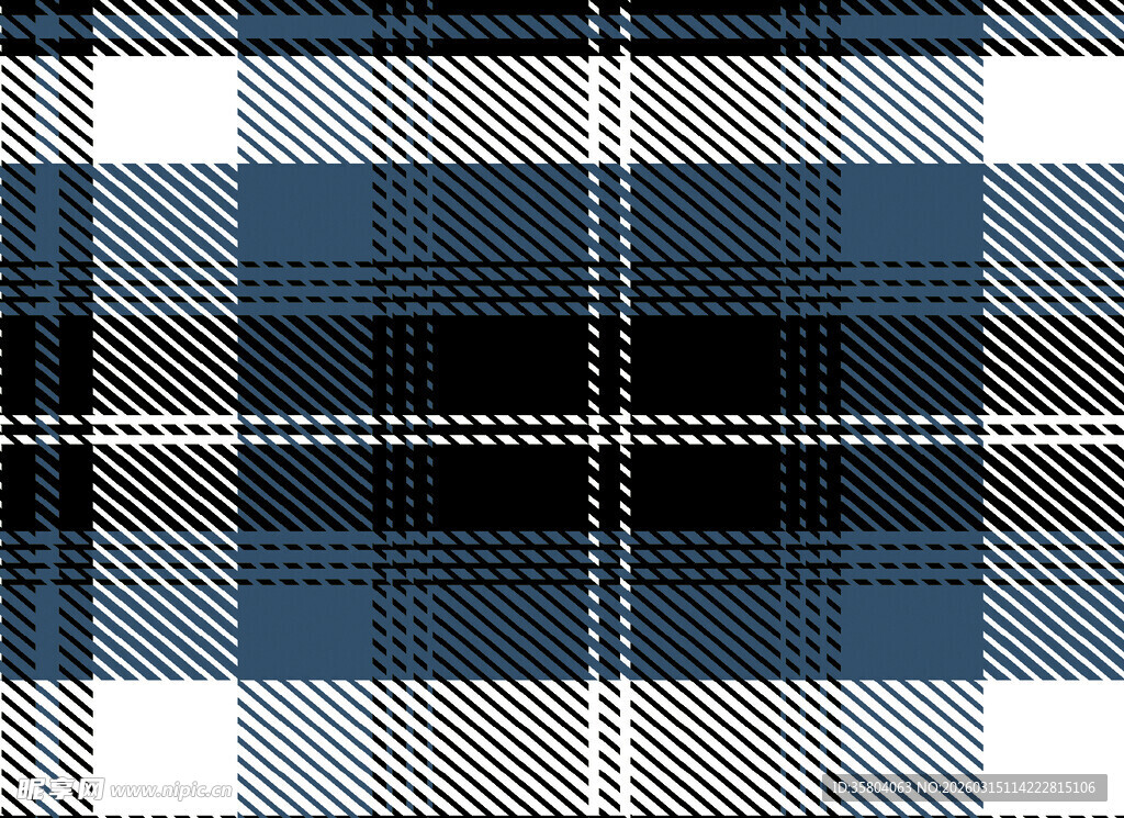蓝白黑格子图案纹理