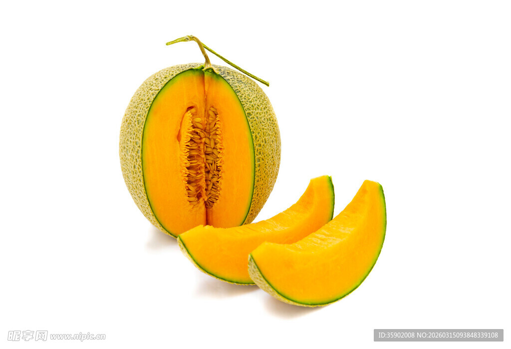 切开的香甜哈密瓜