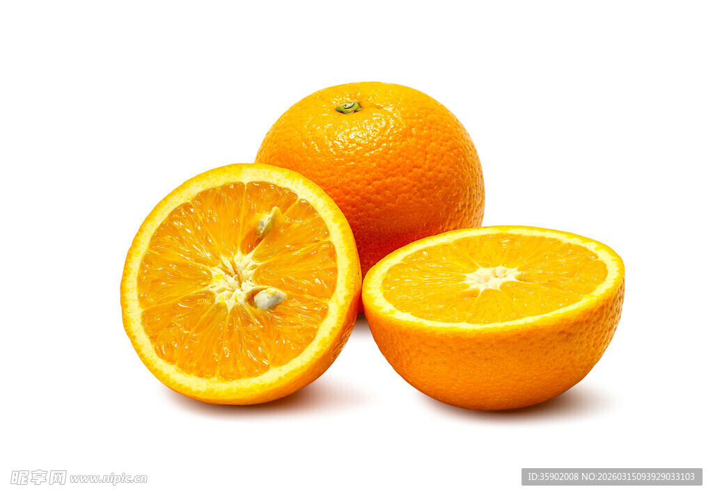 新鲜橙子饱满多汁