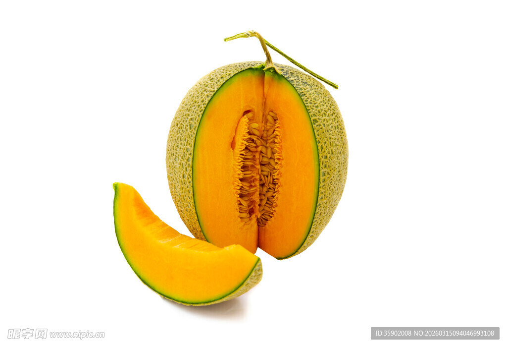 切开的香甜蜜瓜