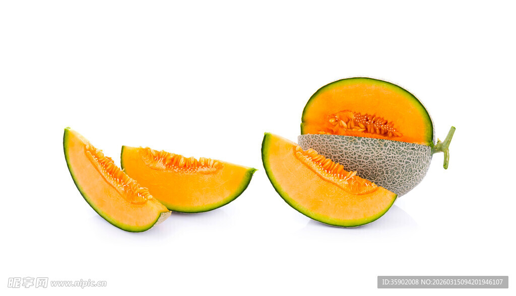 切开的美味甜瓜