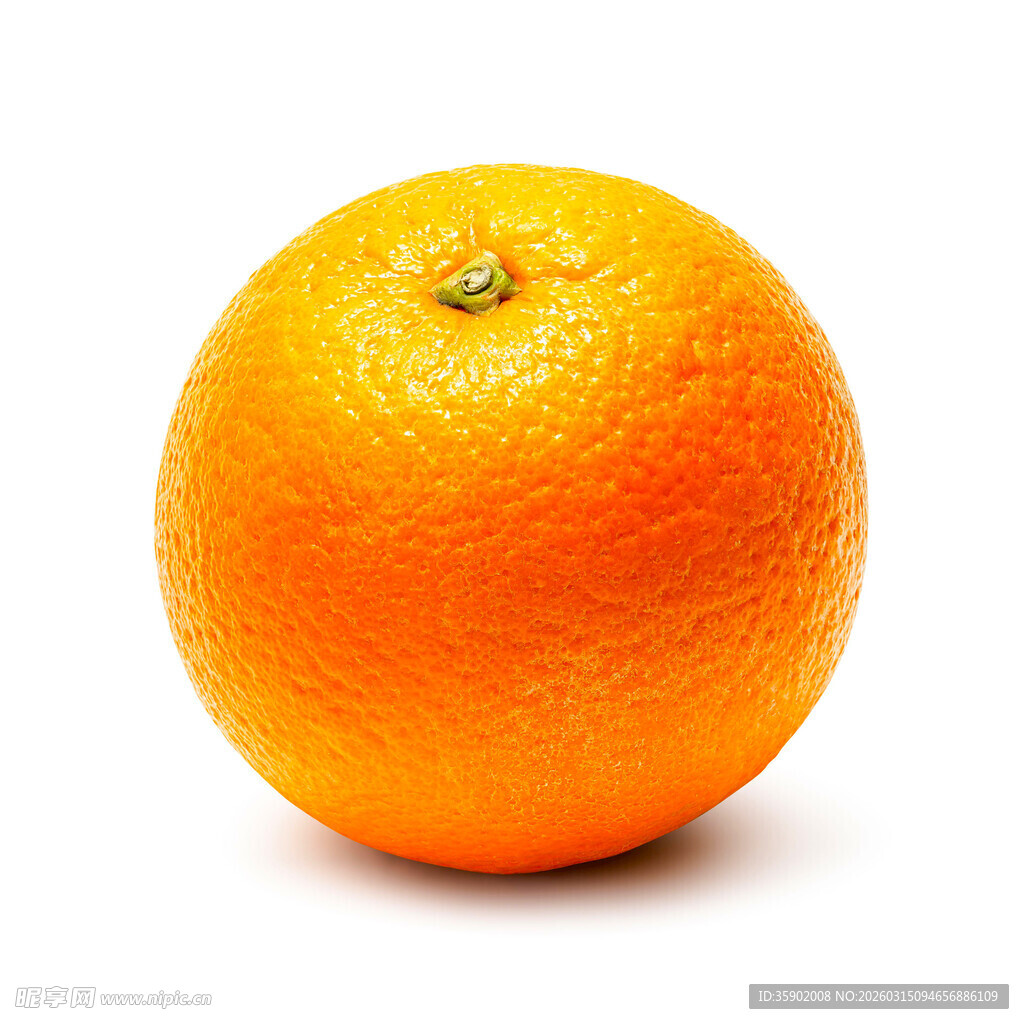 单个鲜橙特写