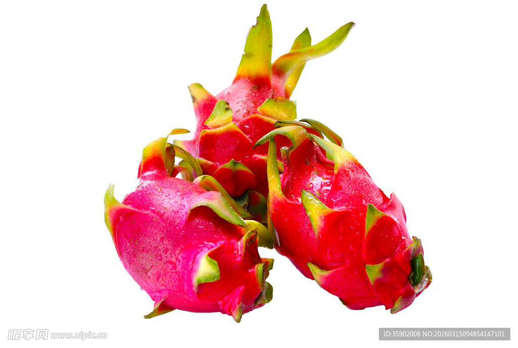 新鲜火龙果堆叠展示