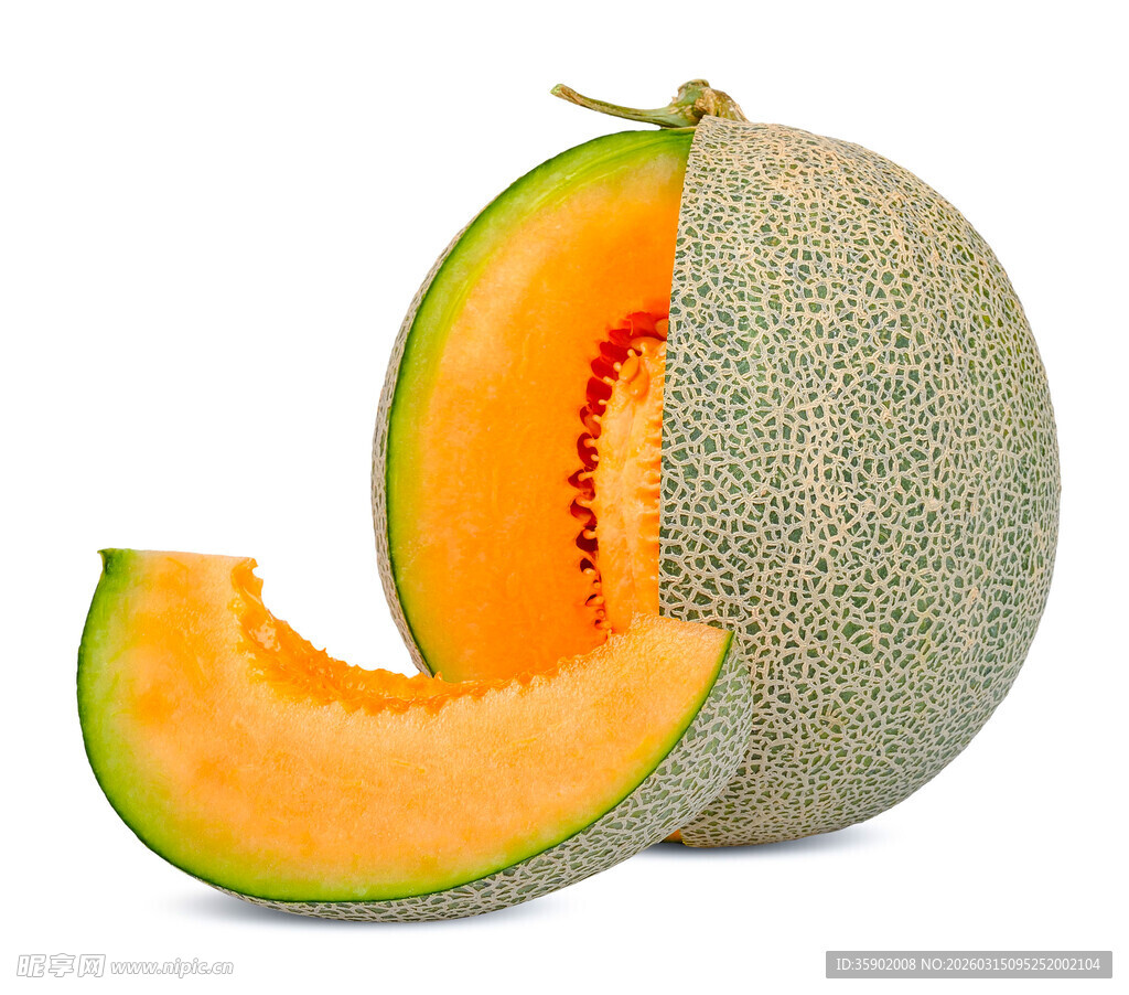 切开的美味哈密瓜