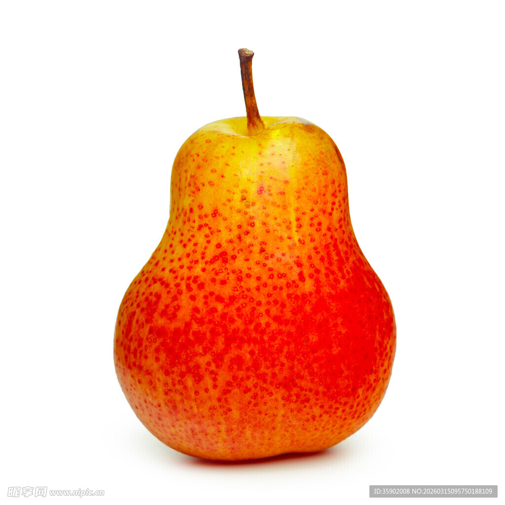 红黄色梨子特写
