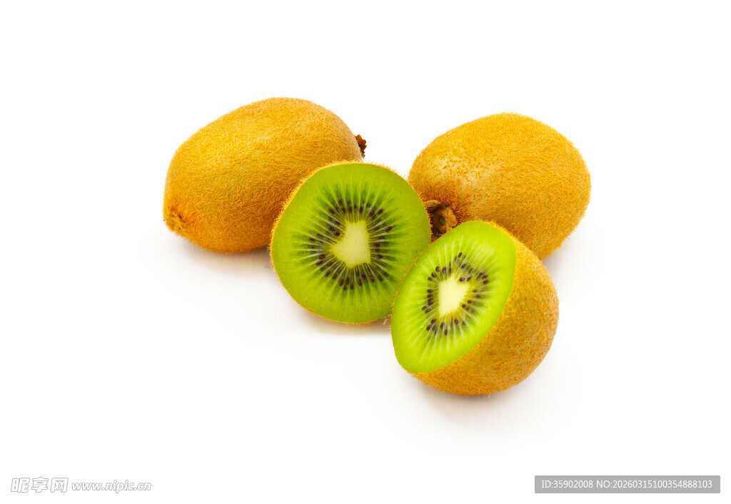 新鲜黄心猕猴桃特写