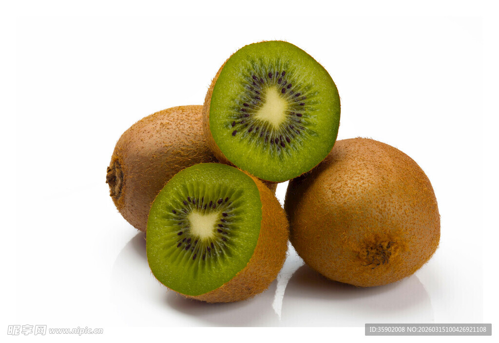 新鲜猕猴桃堆叠展示