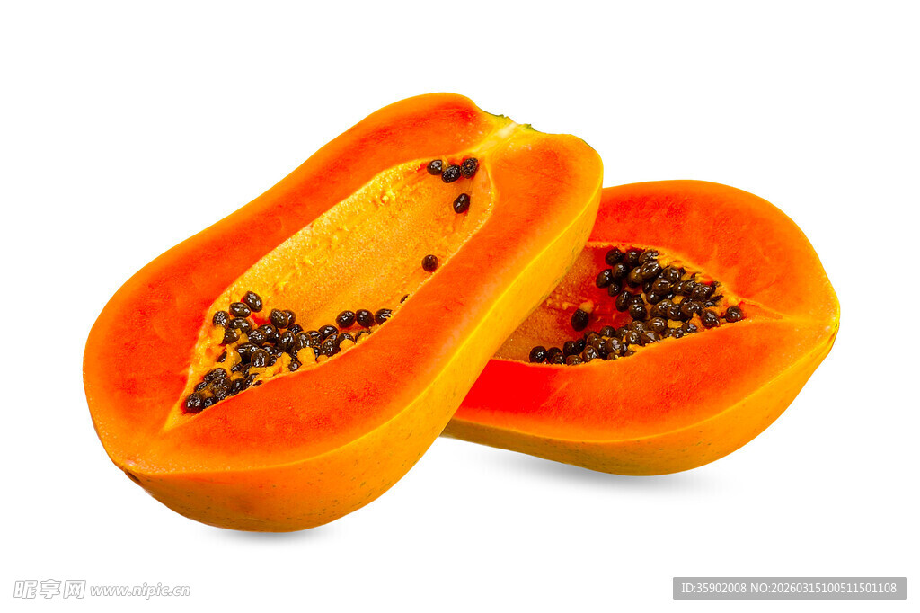 切开的新鲜木瓜