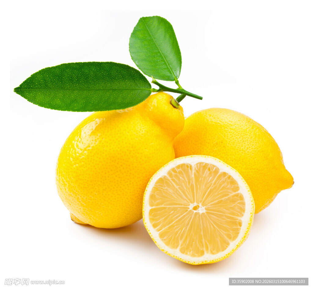新鲜柠檬摆拍