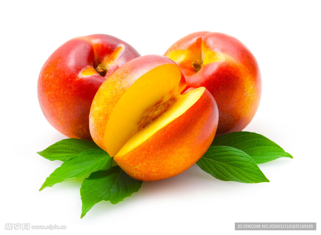 新鲜诱人的水蜜桃