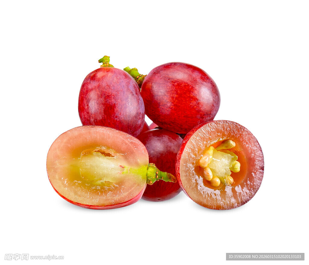 新鲜红提果肉饱满诱人