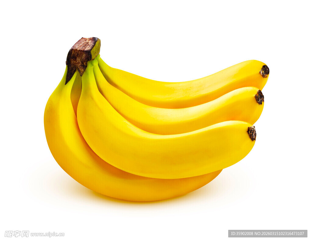 新鲜成串黄香蕉