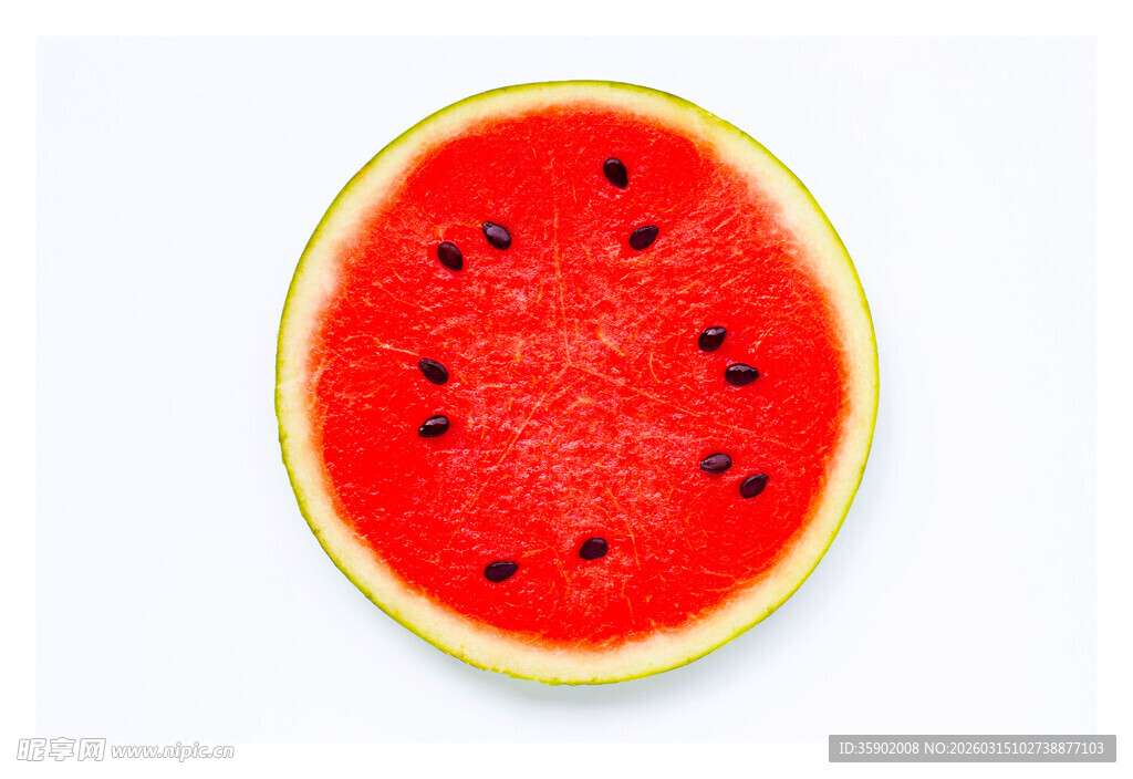 切开的新鲜红瓤西瓜
