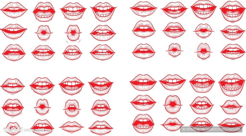 嘴唇图案