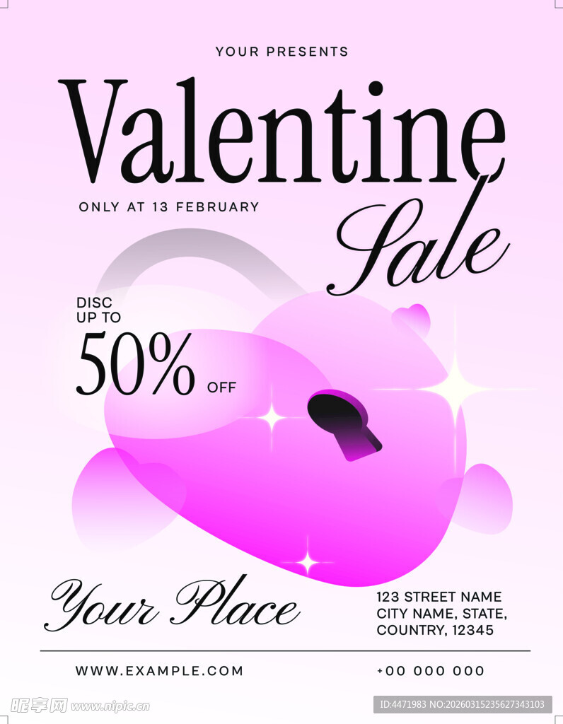 情人节促销海报