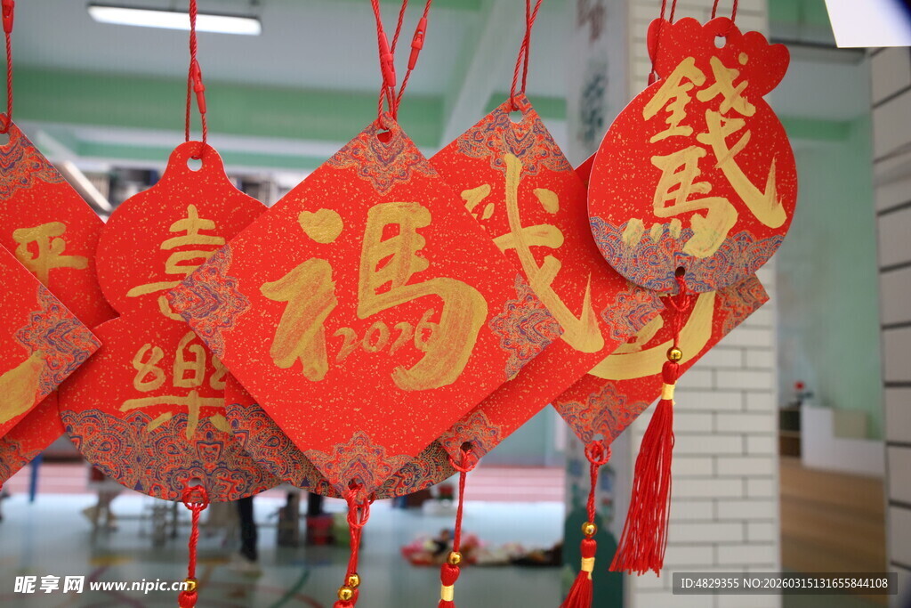 喜庆福字挂饰迎新春