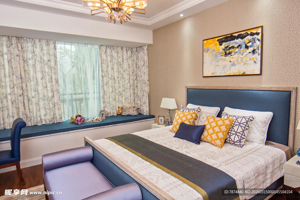 现代简约风温馨卧室场景