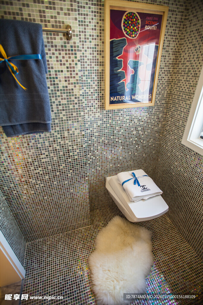 复古风格卫生间一角