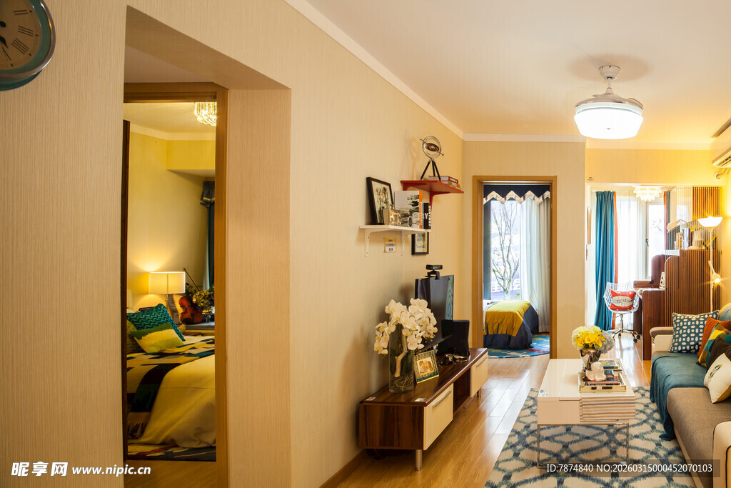 温馨现代风家居室内场景