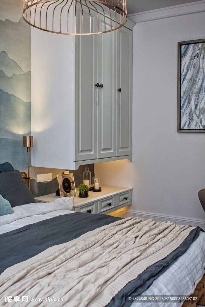 简约舒适卧室室内场景