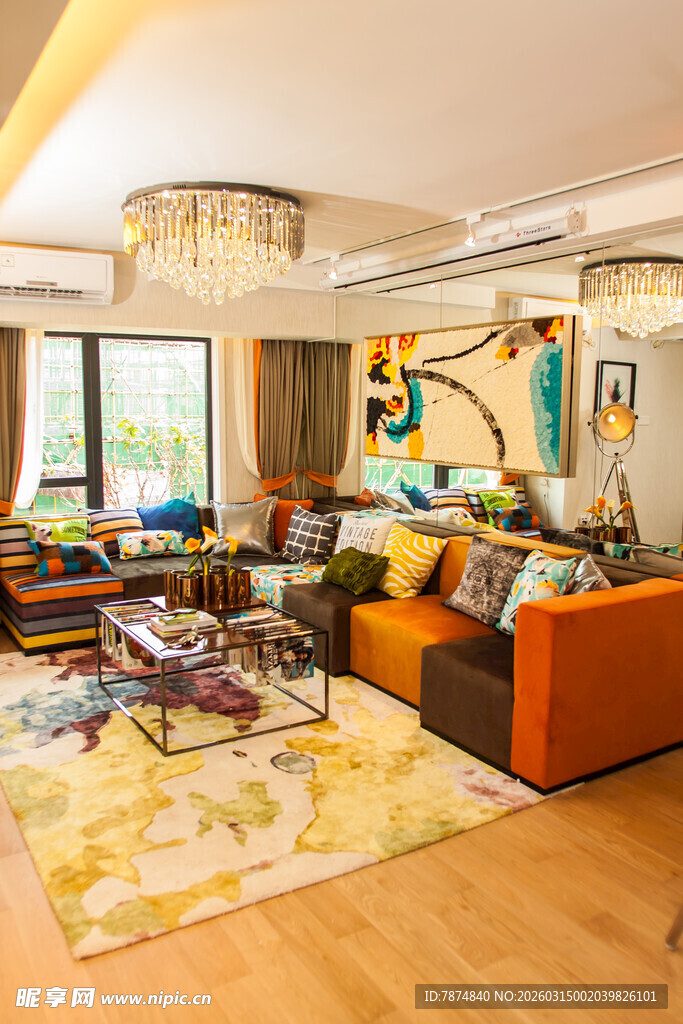 现代风格豪华客厅室内景