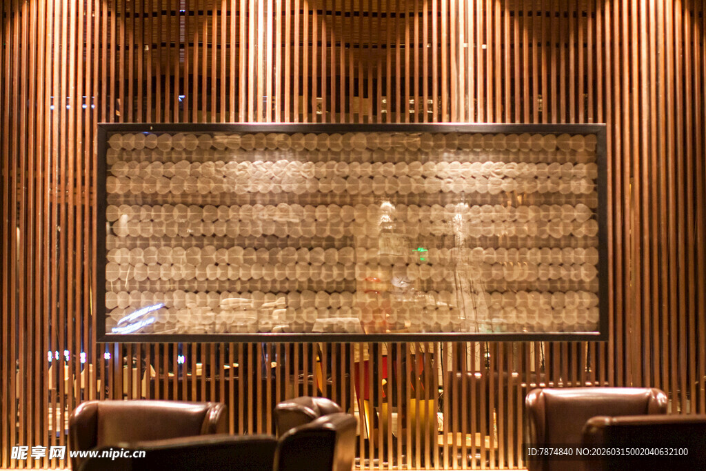 现代风格室内木质装饰墙