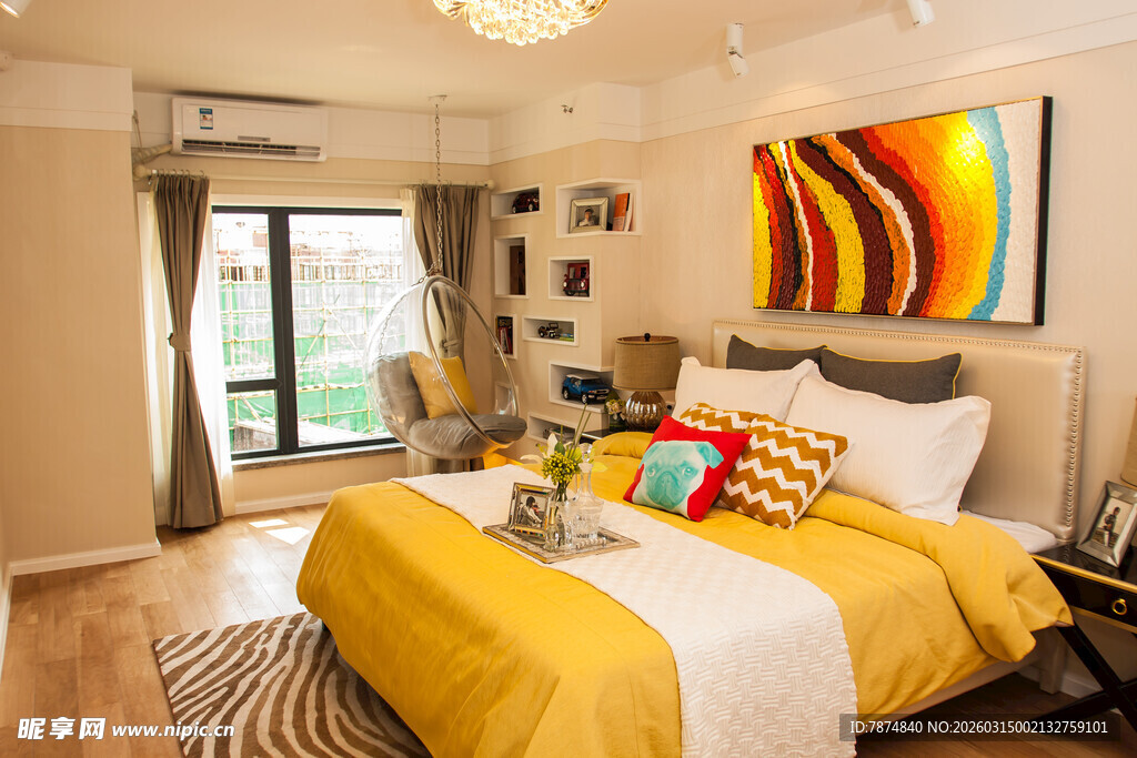 多彩温馨卧室室内景展示