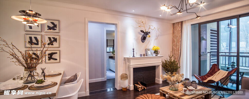 现代简约风客厅室内景致