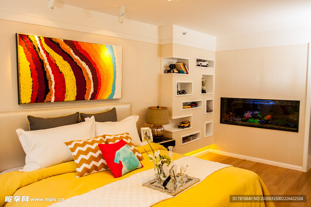 多彩温馨卧室室内装饰展示