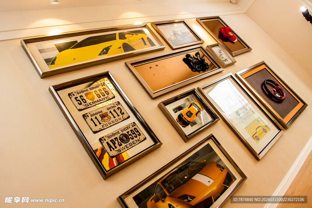 墙上艺术相框装饰组合