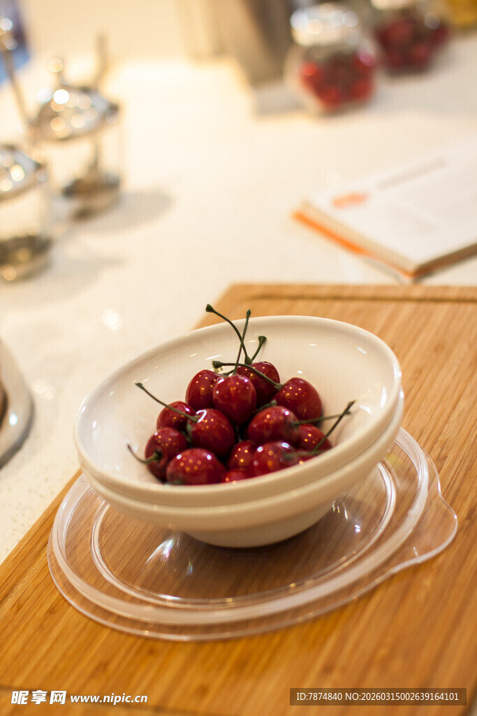 碗中鲜樱桃 诱人色泽